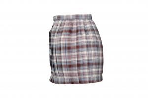 China 190G Dress & Skirt Women short pleated mini skirt Checked Pattern Elastic Band on sale