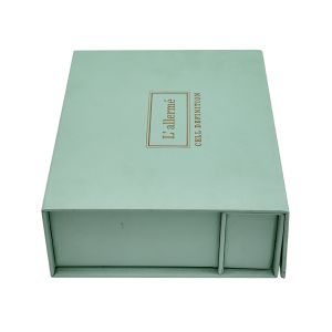 Flip Cover Rigid Gift Box Skincare Custom Magnetic Box Packaging With Dividers