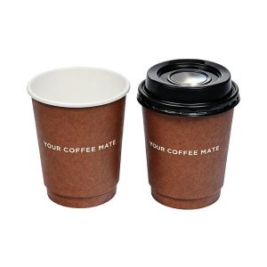 Disposable double-layer hot drink paper cup coffee cup customized eco-friendly