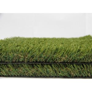 2'' Diameter Garden Artificial Grass Flat Wave Monofilament Yarn Shape
