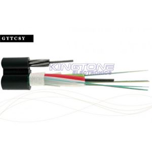China GYXTC8S 13.5 mm 4 Core Fiber Optic Cable with IEC 60794-1 Standard , Black on sale