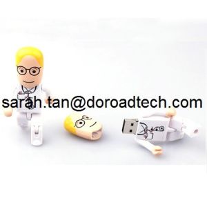 Cheap High Quality Plastic Robot USB Flash Drives, Customized Figures Available for sale