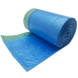 Embossing Beige Drawstring Trash Can Liner for Cleaning 13 Gallons Refuse Sack