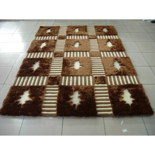 Quality Structured Mulit Polyester Silk Mixed With Acrylic Silver Yarn Shaggy Carpet China Rug wholesale