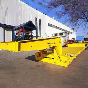 3 Axle 80t Customize Mechanical Suspension Detachable Gooseneck Lowbed Trailer