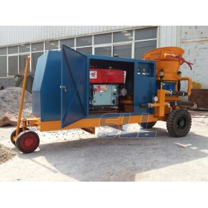 Diesel Engine Drive Dry Shotcrete Machine Four - Point Clamping Device