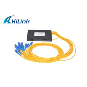 ABS Plastic Packaged 1X8 PLC Optical Splitter With FC / ST / LC Connector