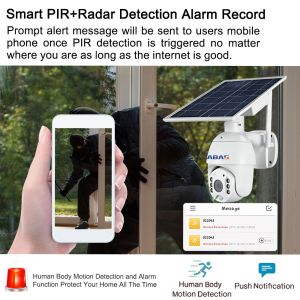 1080P LTE Cellular Home Security Camera 4G 2MP Pan And Tilt Solar PTZ Camera