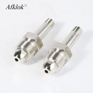 1/4in CGA580 Cylinder Connectors with Male Connection and Nickel Plated Brass