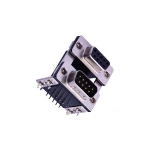 Two Rows Db9 Male Connector , 9 Pin D Type Male Connector PBT Material