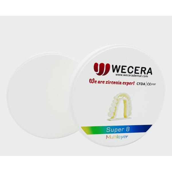 Low Radioactivity Multilayer Zirconia Block A2 1050 Mpa Yttrium Stabilized