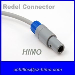 10 pin Lemo plastic push pull connector with red color