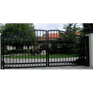 China Anodizing Waterproof Galvanized Villa Wrought Iron Gate on sale