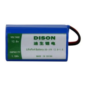High Safety LiFePo4 12.8v 1.5Ah Cylindrical Lithium Ion Battery Pack with self