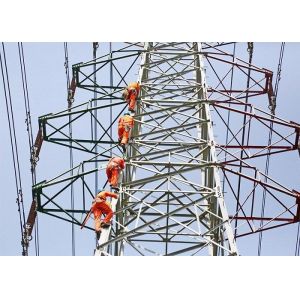 Welded 4 Angle Steel Transmission Tower 5m - 100m Height High Yield Strength