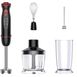 12 Speed Handheld Immersion Stick Blender With Stainless Steel Blades