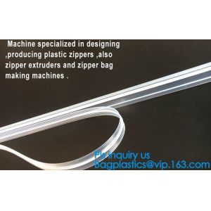 Flange Zipper Teeth, PP/PE/PVC/EVA Plastic Flange Zipper For Pouch, PP/PE/PVC