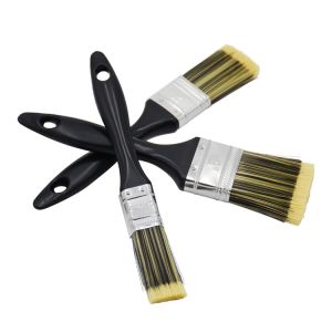 Plastic Black Handle Synthetic Paint Brush 14-17mm Thickness 1"/1.5"/2" Size