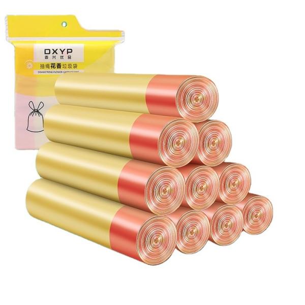 Quality Colorful Disposable PE Garbage Bag Drawstring Trash Bag with OK Compost Certificate wholesale