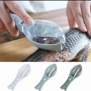 Cheap Practical Fish Scale Planer With Lid Brush Manual Tool Kitchen Gadgets Tools for sale