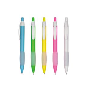 China Durable smooth writing retractable ball pen with soft grip , promotional plastic pen , new ball pen on sale