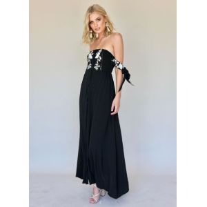 New Boho Off Shoulder Summer Backless Maxi Dresses With Tie Up Sleeves