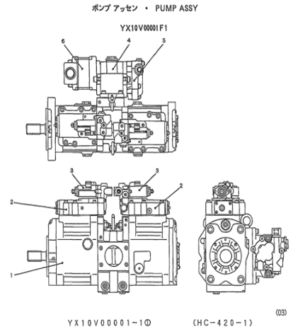 YX10V00001F1 YX10V00003F1 SK135SR KOBELCO Excavator Main Hydraulic Pump