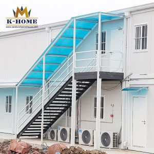Stackable Office Container Two Storey Portable Sandwich Panel House