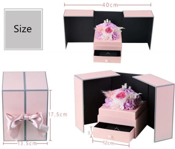 Eternal flower jewelry box for teachers' day gifts real preserved flower box drawer boxes