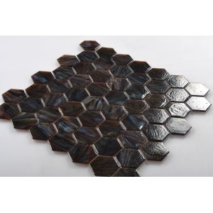 Agglomerate Mosaic Tile with Hexagon Shape