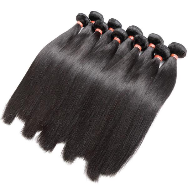 Quality No Tangle Brazilian Virgin Human Hair Full Black Virgin Cuticle Aligned Weaving Extension wholesale