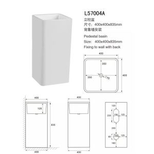 Rectangular Freestanding Bathroom Sink Strong Intensity Outstanding Durability