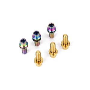 TC4 Titanium Metric Bolts Hex Head W / Washer MTB Ti Bolts For Mountain Bikes