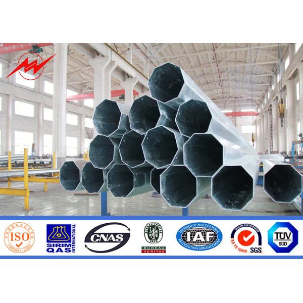 Quality 3 - 4mm Electrical Power Pole Gr50 Steel Galvanized 2 Sections With Climbing Rung wholesale