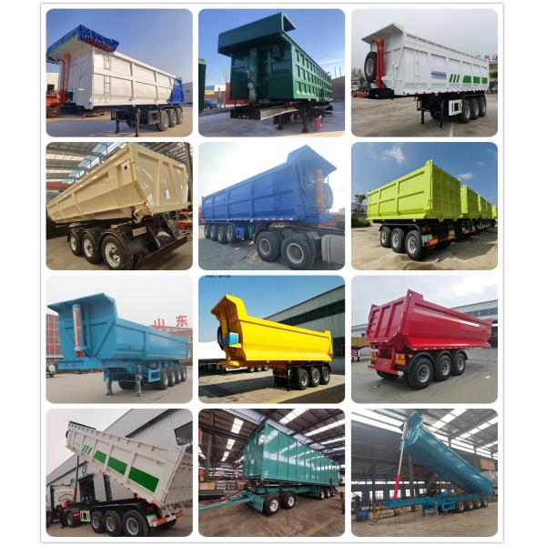Sand Transportation 3 Axles FUWA / BPW Semi Trailer Dump Truck Trailers New Produced