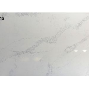 Durable White Quartz Stone Artificial Faux Stone Staining Resistant 2.45 G/Cm3