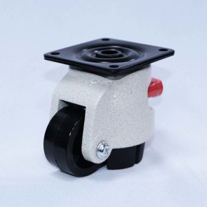 40F Adjustable Leveling Casters Aluminium Shell Plate Type Low Profile Machine
