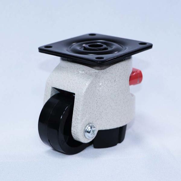 40F Adjustable Leveling Casters Aluminium Shell Plate Type Low Profile Machine