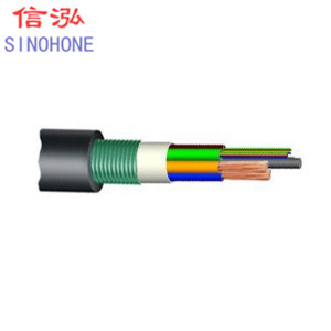 Cheap Bulk Single Mode Fiber Optic Cable , 4 Strand Single Mode Hybrid Fiber Power Cable for sale