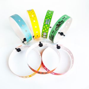 Waterproof Custom Full Color Logo PVC Bracelet For Events Offer Custom Service