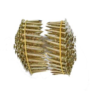 Ring Shank Coil Roofing Nails With Heavy EG Plated Diamond Point 1-1/4 x .120