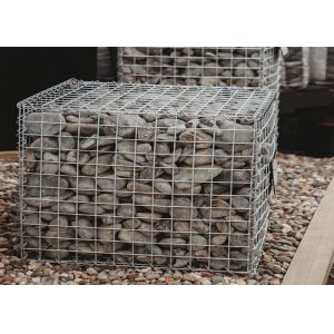 75mmx75mm Welded Mesh Gabions Baskets With Stone For Garden Decoration