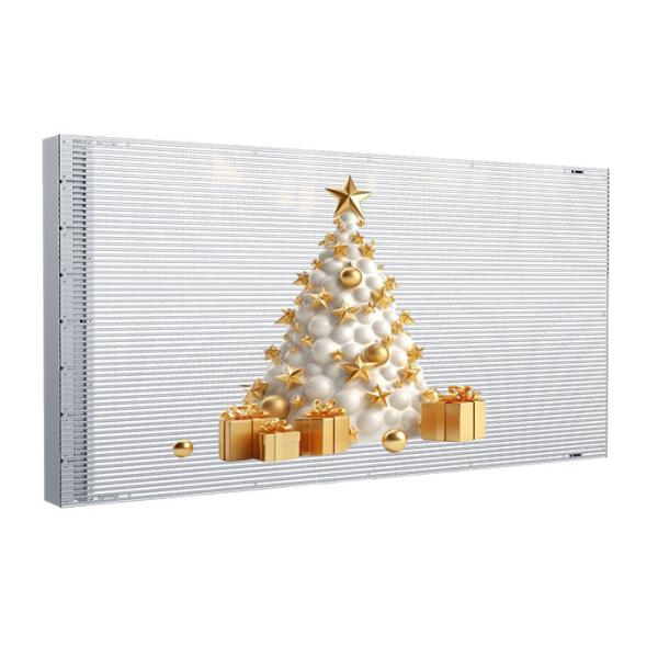 P4 Adhesive Transparent LED Display 240x1500 mm 3.5 kg per square meter 2mm