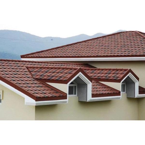 Quality Red and black shingle stone coated metal roofing tile wholesale