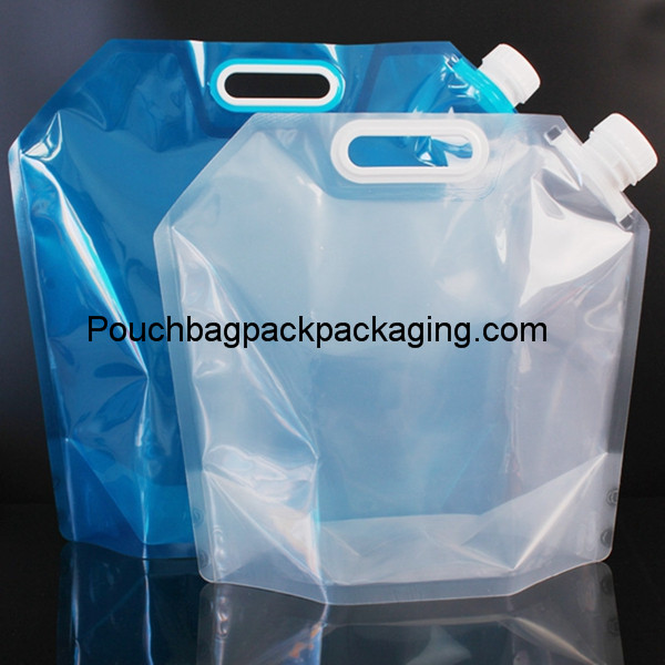 10 liter PE collapsible water container, stand up collapsible water bag plastic