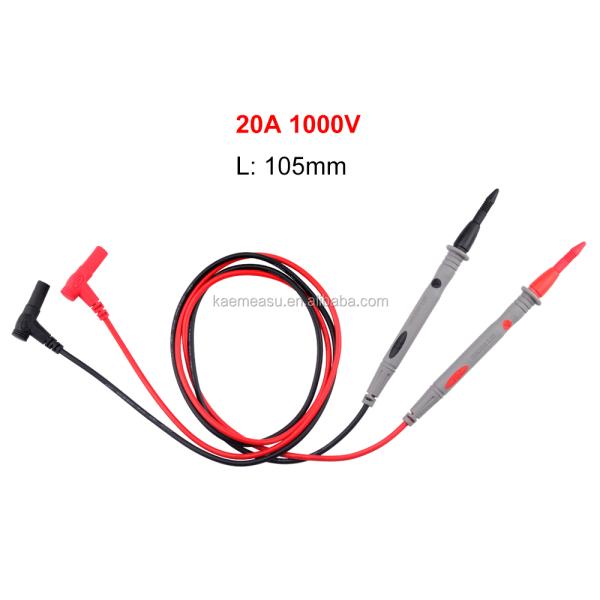 Multimeter Test Probe Leads Banana Plug Digital Multimeter Probes Electrical Test Probe 20A 1000V Instrumentation Cables