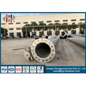 10-220KV Single Circuit Linear Power Pole Galvanized Tubular Steel Long Life