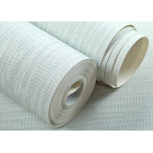 Removable PVC Blue Color Modern Embossed Wallpaper For Bedding Room
