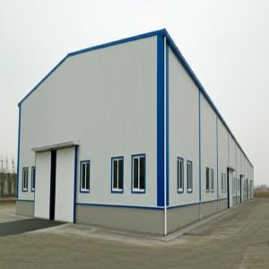 China Durable Sandwich Panel Wall Prefabricated Steel Warehouse for Large-scale Storage on sale