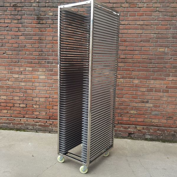 Quality Heavy Duty 30 Tiers 304 Stainless Steel Bakery Rack Tray Trolley for Rotary Oven wholesale